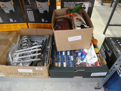 Lot 2442 - 3 boxes of mixed fixings, fittings and car...