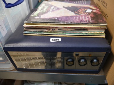 Lot 3015 - Alba record player with various records