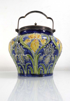 Lot 149 - A James McIntyre Gesso Faience metalware...