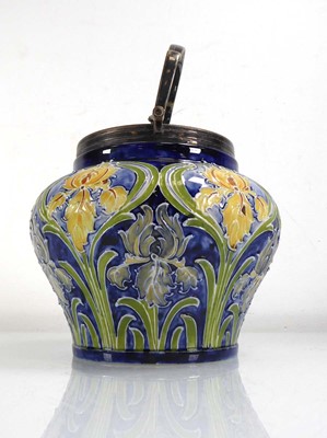 Lot 149 - A James McIntyre Gesso Faience metalware...