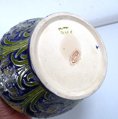 Lot 149 - A James McIntyre Gesso Faience metalware...