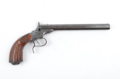 Lot 505 - (S5) 9mm (short) Belgian single shot pistol,...