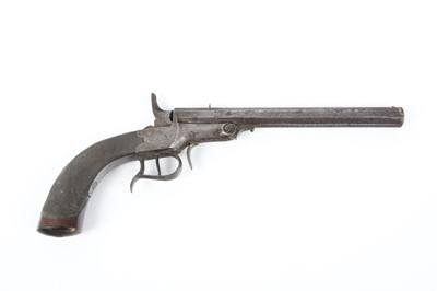 Lot 508 - (S5) .22 English single-shot pistol, 8 ins...