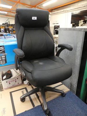 Lot 2466 - La-Z-Boy black leatherette office armchair