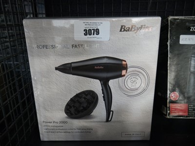 Lot 3079 - Boxed Babyliss Power Pro 2000 hair dryer