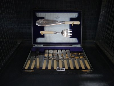 Lot 3089 - Cased Walker & Hall, Sheffield canteen of cutlery