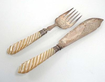 Lot 492 - A pair of late Victorian silver bladed and...