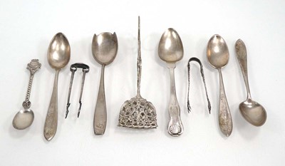 Lot 499 - A set of three German silver teaspoons, a...