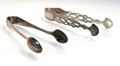 Lot 400 - A pair of Victorian pierced silver sugar nips,...