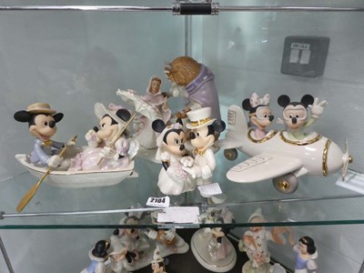 Lot 2104 - Set of Lenox gold plated Disney Collection...