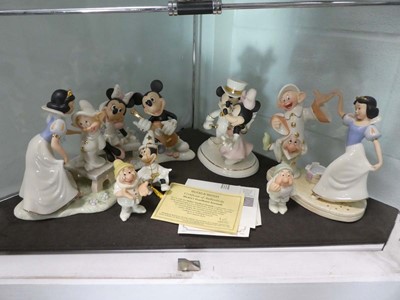 Lot 2104 - Set of Lenox gold plated Disney Collection...