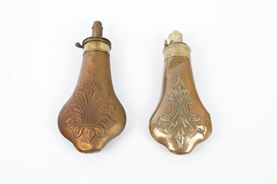 Lot 24 - Two small fiddle pattern copper and brass...