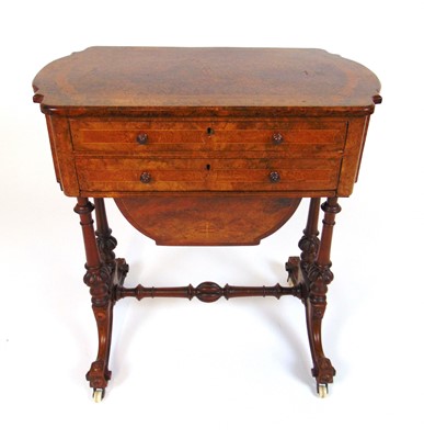 Lot 4 - A Victorian quarter-sawn figured walnut,...