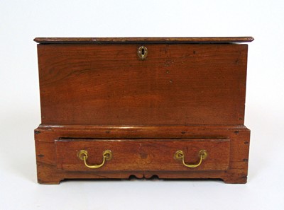 Lot 13 - A George III miniature mule chest or box, the...