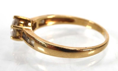 Lot A 9ct yellow gold dress ring set paste, ring...