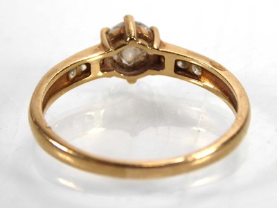 Lot A 9ct yellow gold dress ring set paste, ring...