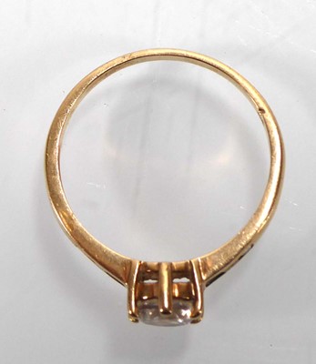 Lot A 9ct yellow gold dress ring set paste, ring...