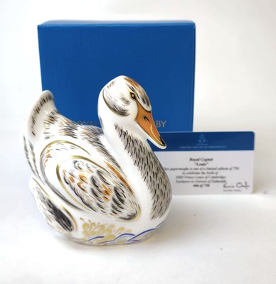 Lot 206 - Royal Crown Derby, 'Royal Cygnet Louis'...