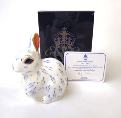 Lot 211 - Royal Crown Derby, 'Snowy Rabbit' paperweight,...