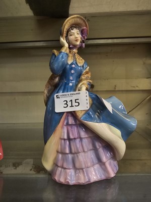 Lot 315 - A Royal Doulton ceramic figurine 'Delphine'...