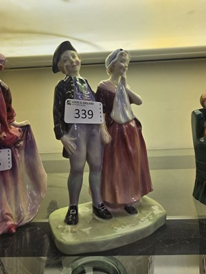 Lot 339 - A Royal Doulton ceramic figurine 'A Courting'...