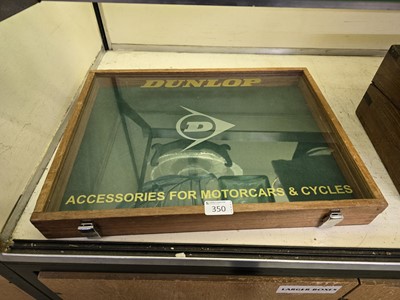 Lot 350 - A desktop display case advertising 'Dunlop...