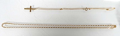 Lot A 9ct yellow gold four bar gatelink bracelet...