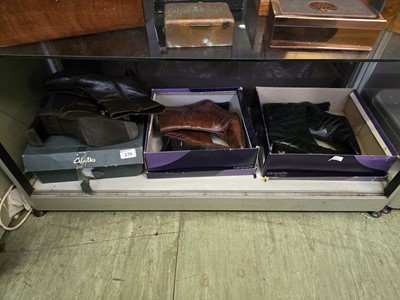 Lot 379 - Three pairs of size 6 ladies' boots from...