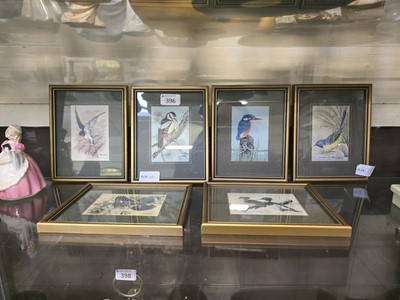 Lot 396 - Six framed and glazed Cash's silks depicting...