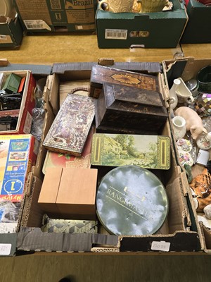 Lot 453 - A tray containing a quantity of old tins