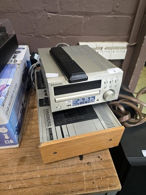 Lot 8 - A Denon radio CD player together with a...