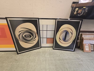 Lot 19 - Two pairs of framed modern abstract prints