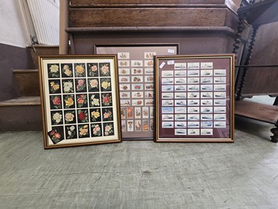 Lot 21 - Three framed and glazed collections of...