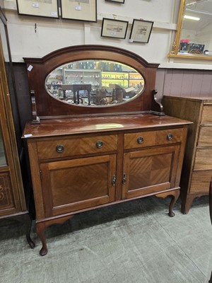 Lot 32 - An early 20th century mahogany mirror back...