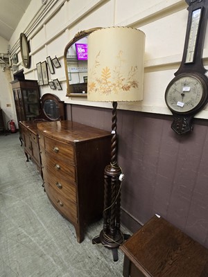 Lot 36 - An early 20th century oak barley twisted...