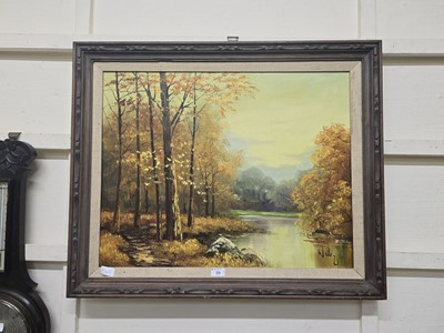 Lot 39 - A mid-20th century framed oil on canvas of...