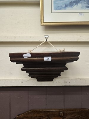 Lot 42 - A late 19th century oak wall shelf