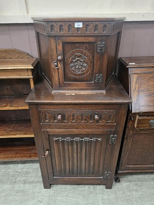 Lot 44 - An early 20th century cabinet having small...