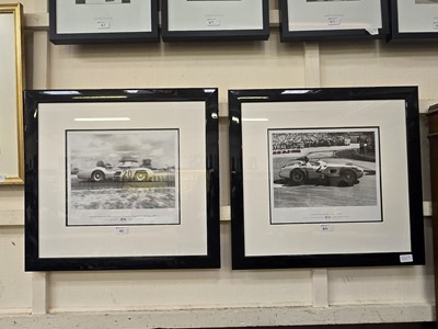 Lot 46 - A pair of framed and glazed prints of Mercedes...