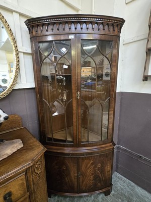 Lot 56 - A reproduction mahogany full height corner...