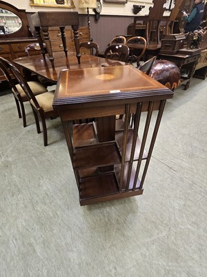 Lot 74 - A reproduction mahogany revolving bookcase