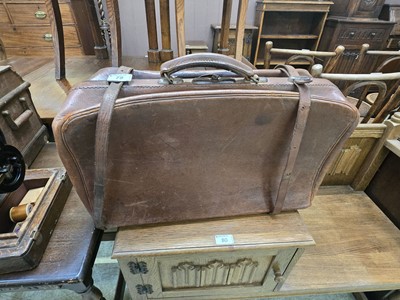 Lot 79 - A brown leather early 20th century Gladstone...