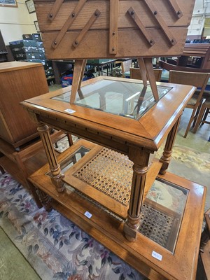 Lot 102 - A modern eastern hardwood square topped...