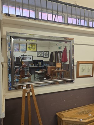 Lot 108 - A modern mirrored framed wall mirror