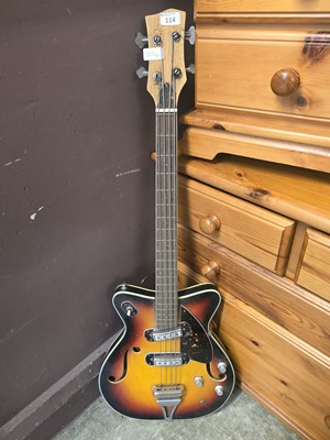 Lot 114 - A left handed sunburst design hollow body...