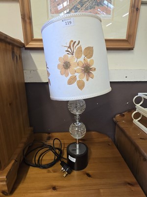 Lot 119 - A brass effect and chrome modern table lamp...