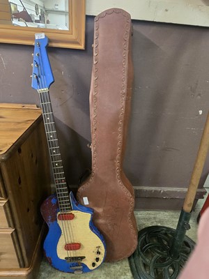 Lot 127 - A scratch built electric bass guitar with hard...