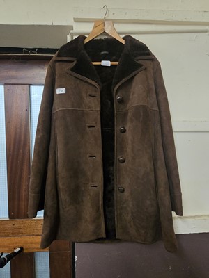 Lot 130 - A brown sheepskin coat