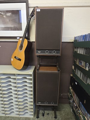 Lot 143 - A pair of Jamo J-123 speakers on metal stands