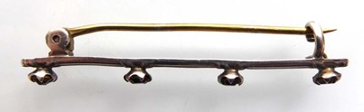 Lot 810 - A silver Charles Horner bar brooch set four...